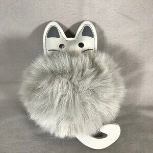 Crazy for Cats Puff Ball Kitty Cat Keychain
